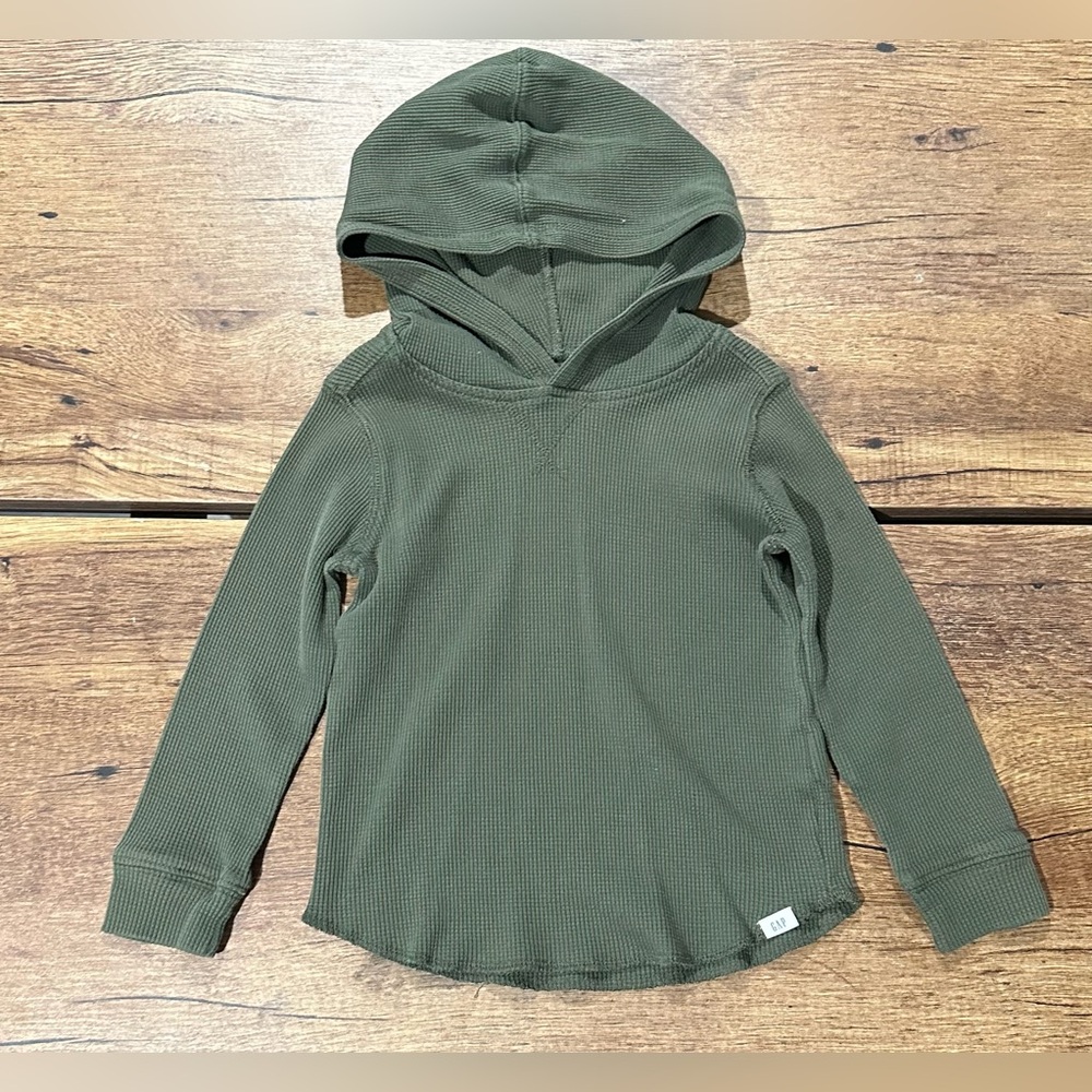 Gap waffle hooded shirt
